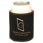 3 3/4" Bamboo Laserable Leatherette Beverage Holder