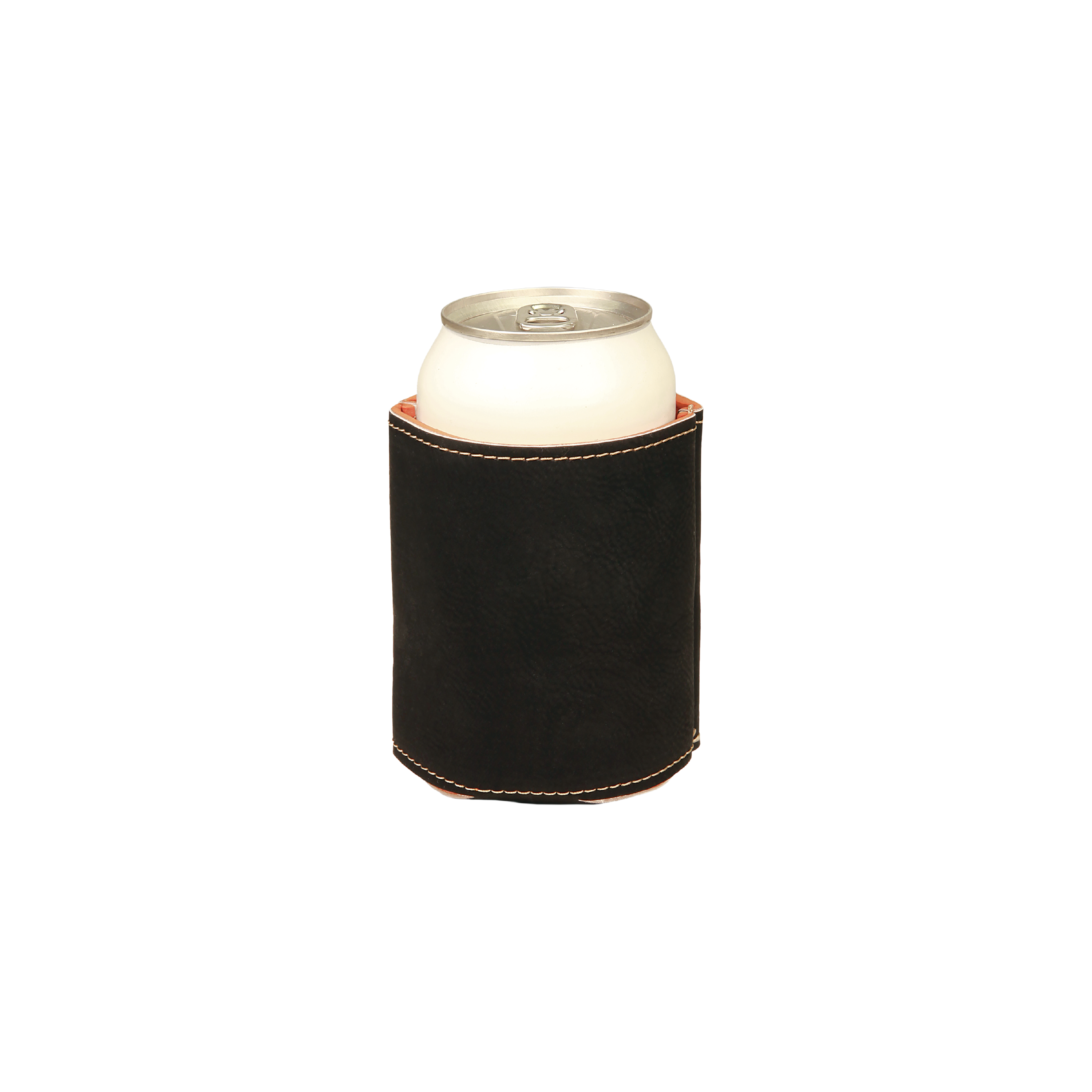 3 3/4" Bamboo Laserable Leatherette Beverage Holder