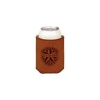 3 3/4" Bamboo Laserable Leatherette Beverage Holder