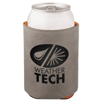 3 3/4" Bamboo Laserable Leatherette Beverage Holder
