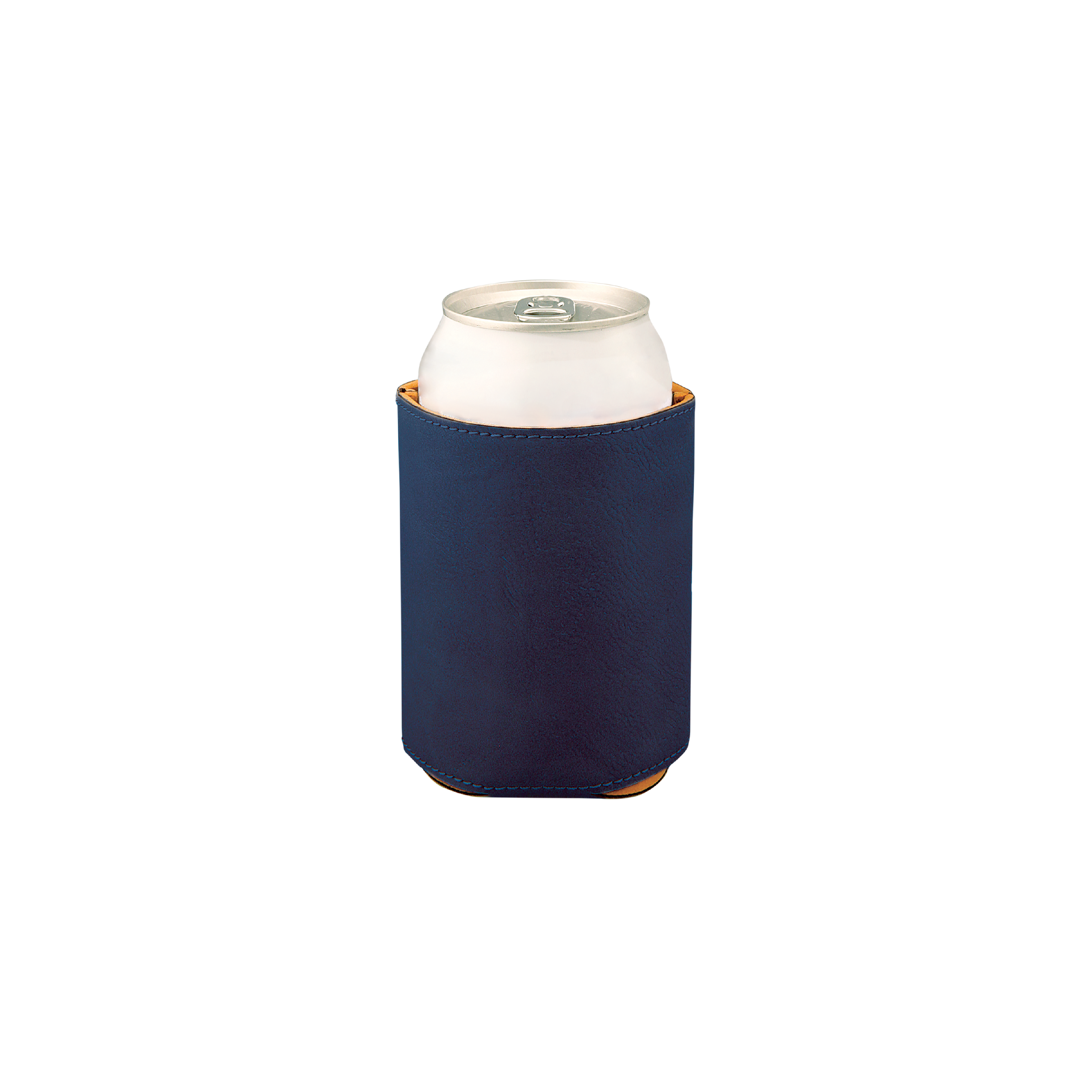 3 3/4" Bamboo Laserable Leatherette Beverage Holder