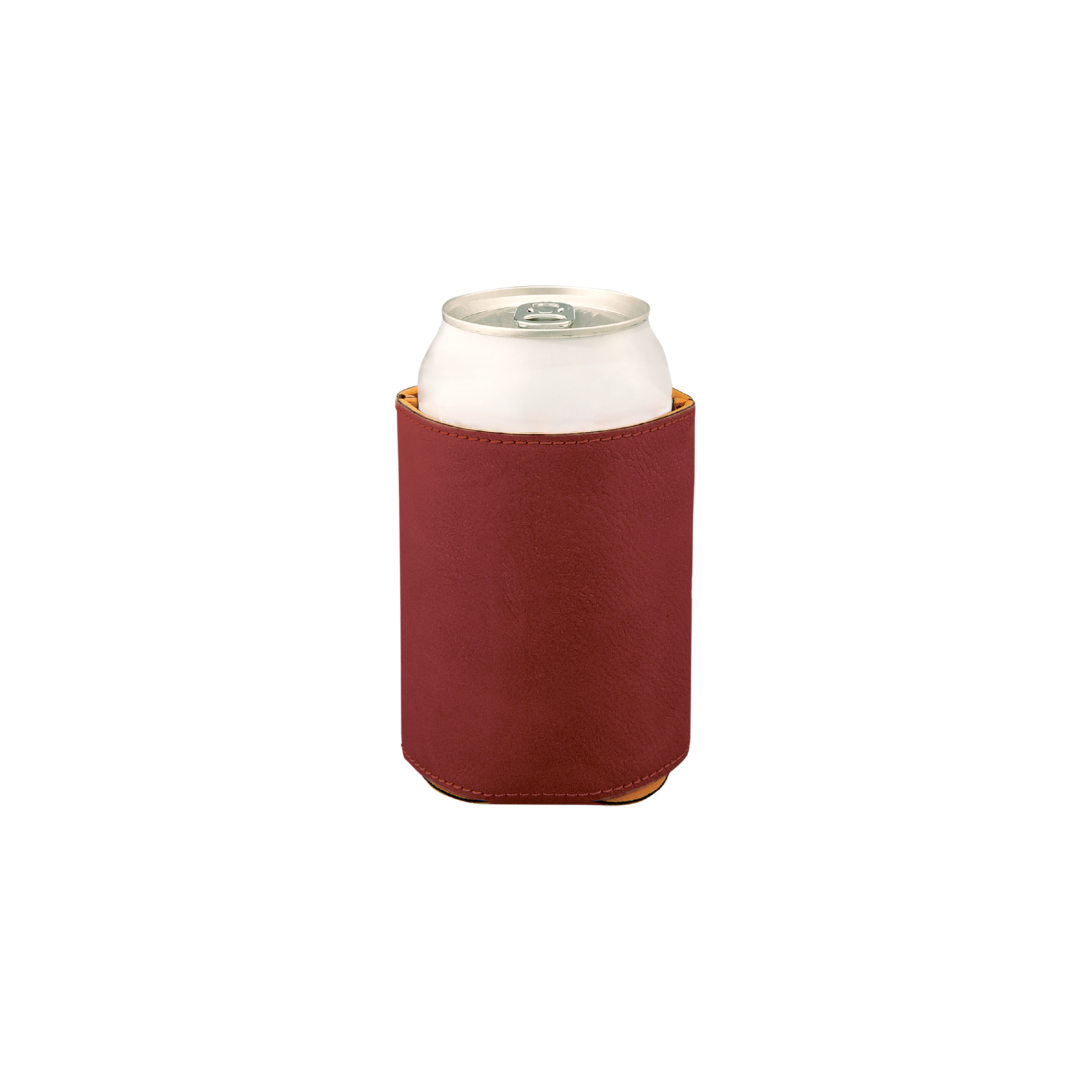 3 3/4" Bamboo Laserable Leatherette Beverage Holder