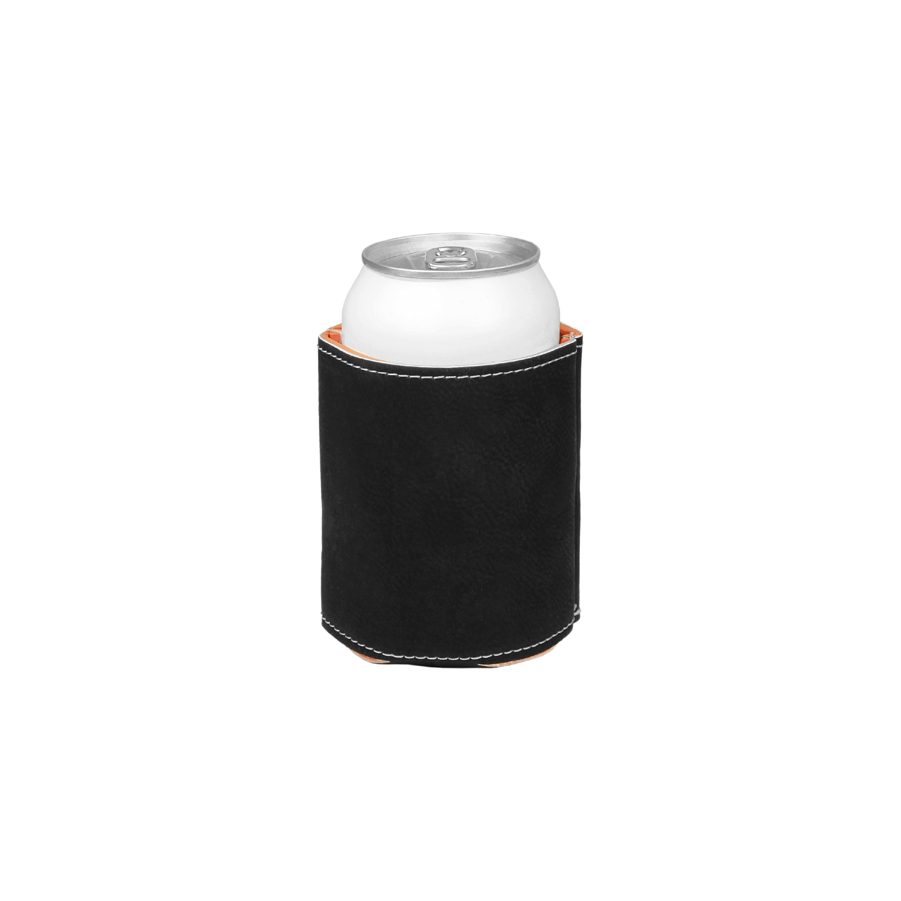 3 3/4" Bamboo Laserable Leatherette Beverage Holder