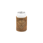 3 3/4" Bamboo Laserable Leatherette Beverage Holder
