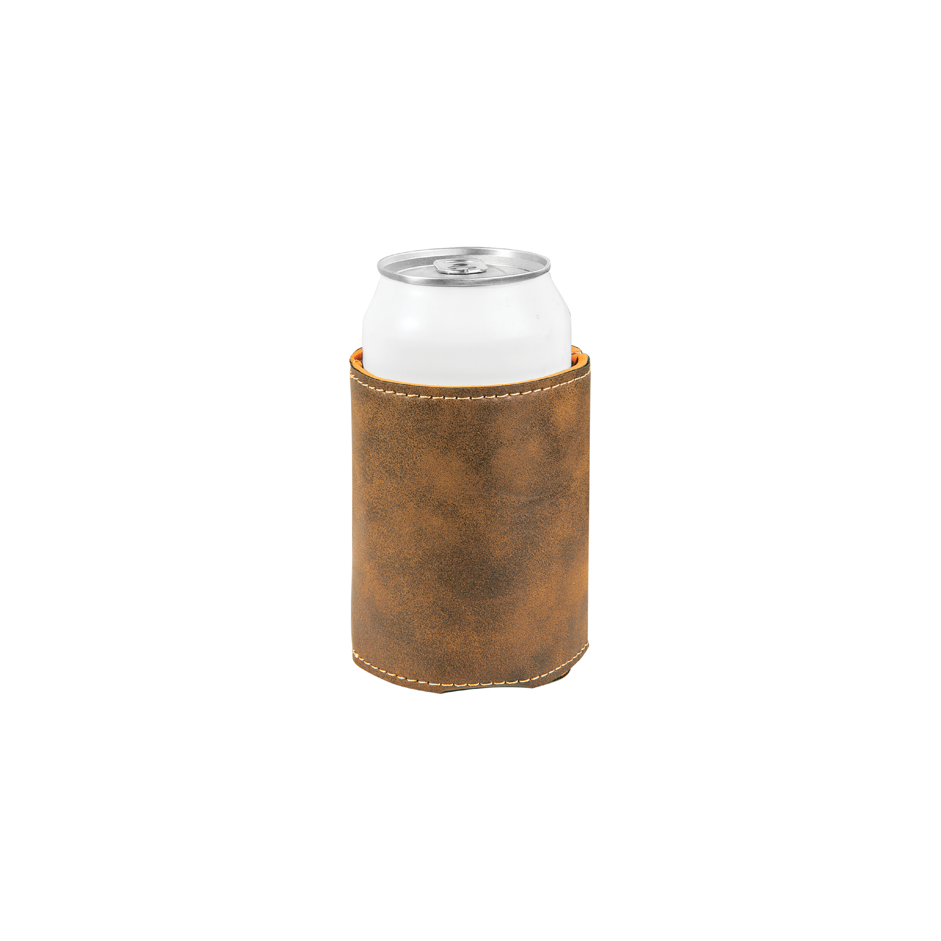 3 3/4" Bamboo Laserable Leatherette Beverage Holder