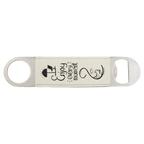 1 1/2" x 7" Bamboo Laserable Leatherette Bottle Opener