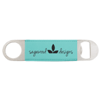 1 1/2" x 7" Bamboo Laserable Leatherette Bottle Opener