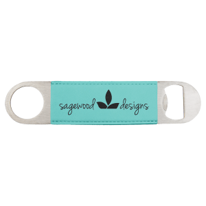 1 1/2" x 7" Bamboo Laserable Leatherette Bottle Opener