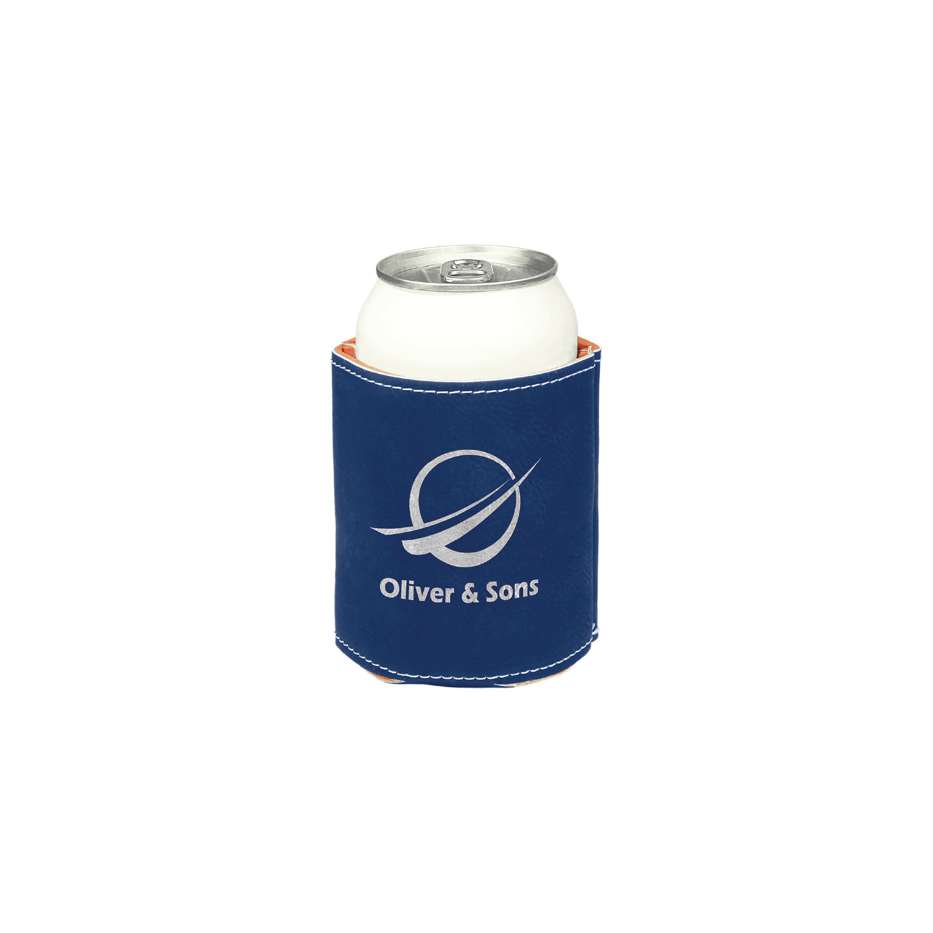 3 3/4" Bamboo Laserable Leatherette Beverage Holder