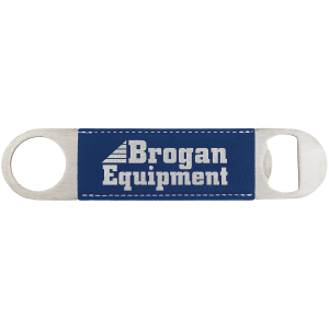 1 1/2" x 7" Bamboo Laserable Leatherette Bottle Opener
