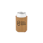 3 3/4" Bamboo Laserable Leatherette Beverage Holder