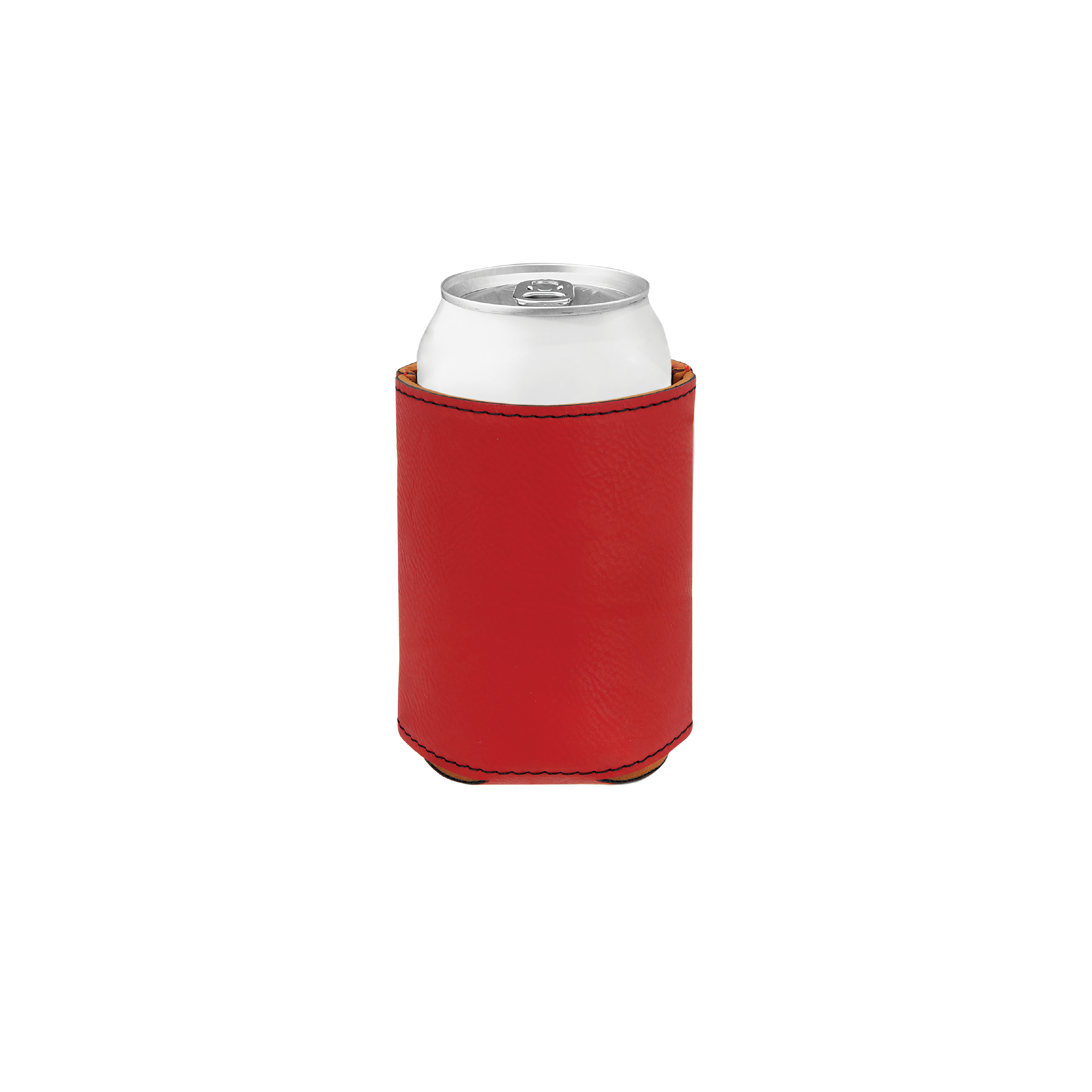 3 3/4" Bamboo Laserable Leatherette Beverage Holder
