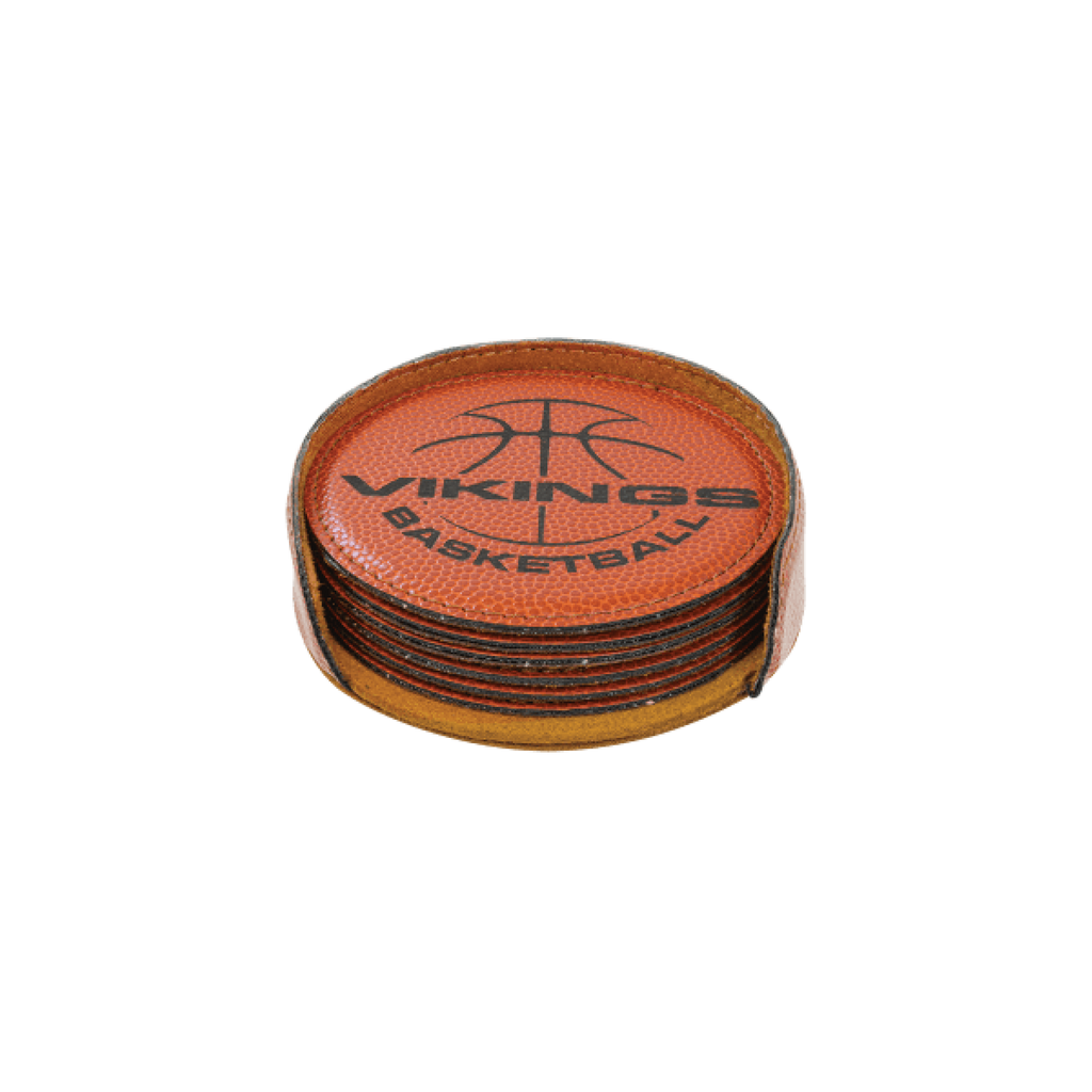 Sports Leatherette 6-Coaster Set