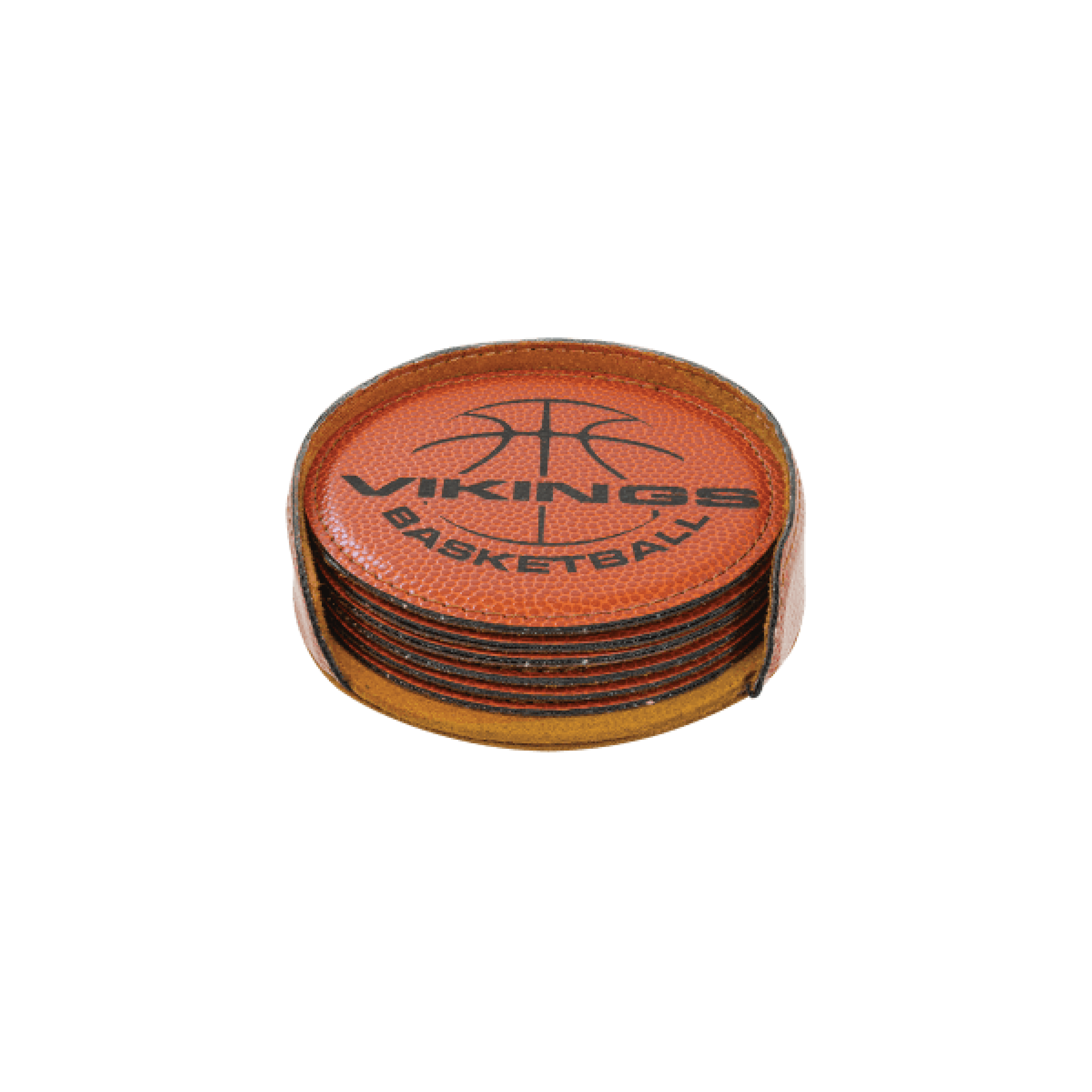 Sports Leatherette 6-Coaster Set