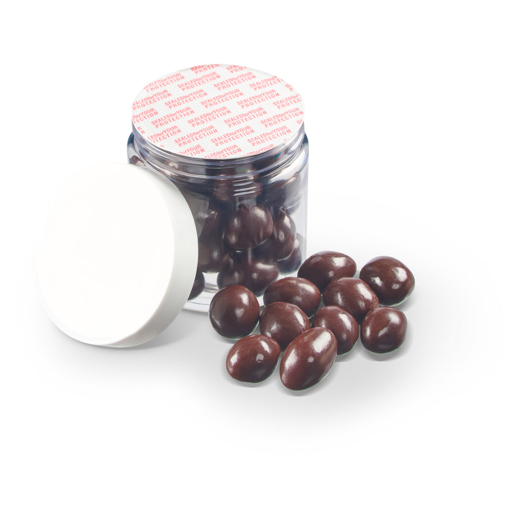 4 oz Jar of Chocolate Covered Round Pretzels