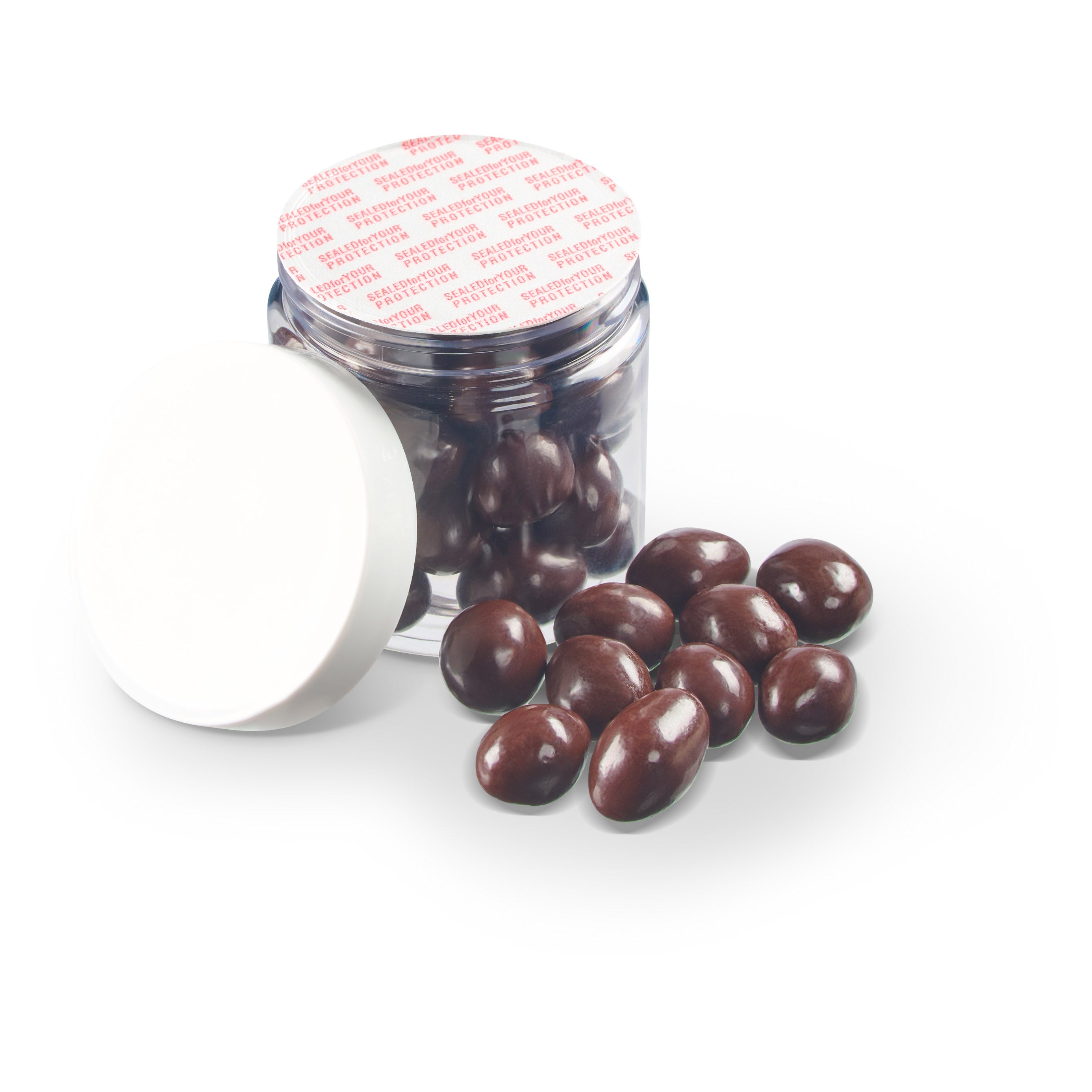 4 oz Jar of Chocolate Covered Round Pretzels