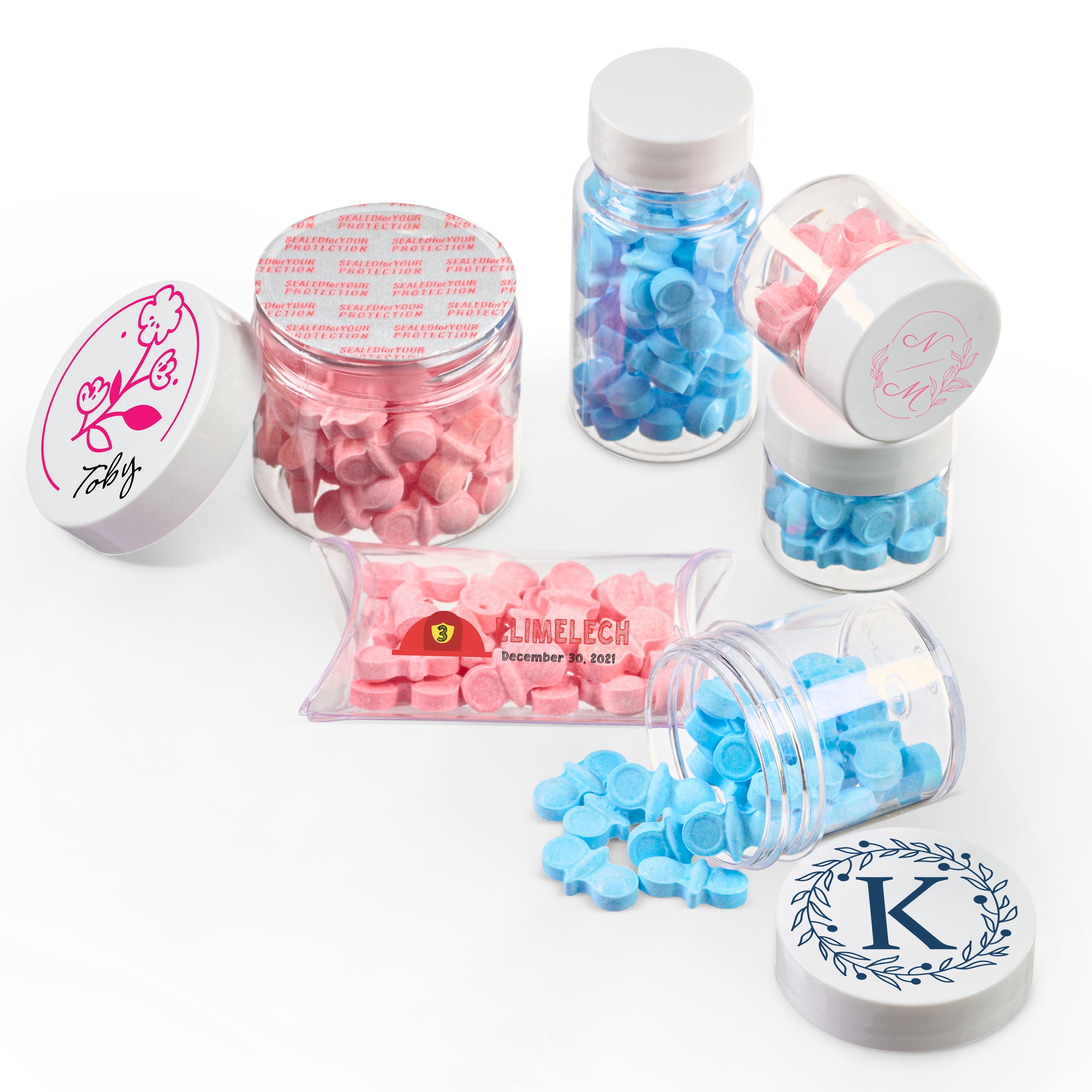 2 oz Jar of Individually Wrapped  Bubble Gum