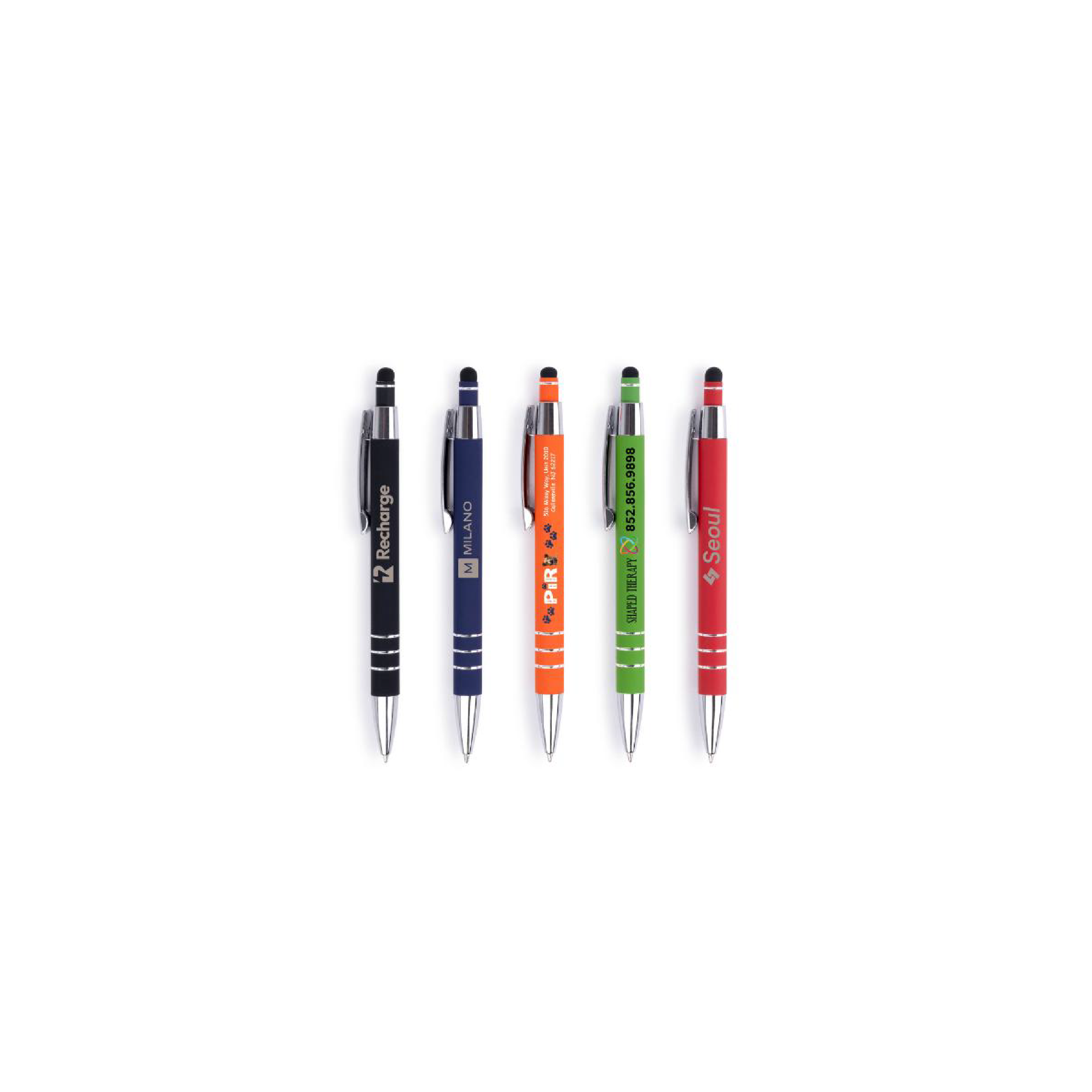 Stylus Satin Soft Touch Click Metal Pen