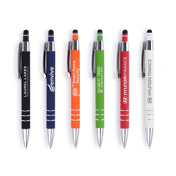 Stylus Satin Soft Touch Click Metal Pen