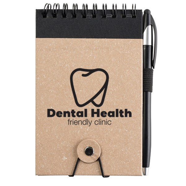 Jot & Go 3.75 x 5.75 Cardboard Spiral Journal with Pen