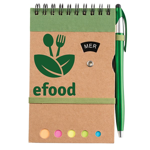 CUSTOM 3.75 x 5.75 Cardboard Spiral Journal with Pen