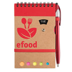 CUSTOM 3.75 x 5.75 Cardboard Spiral Journal with Pen