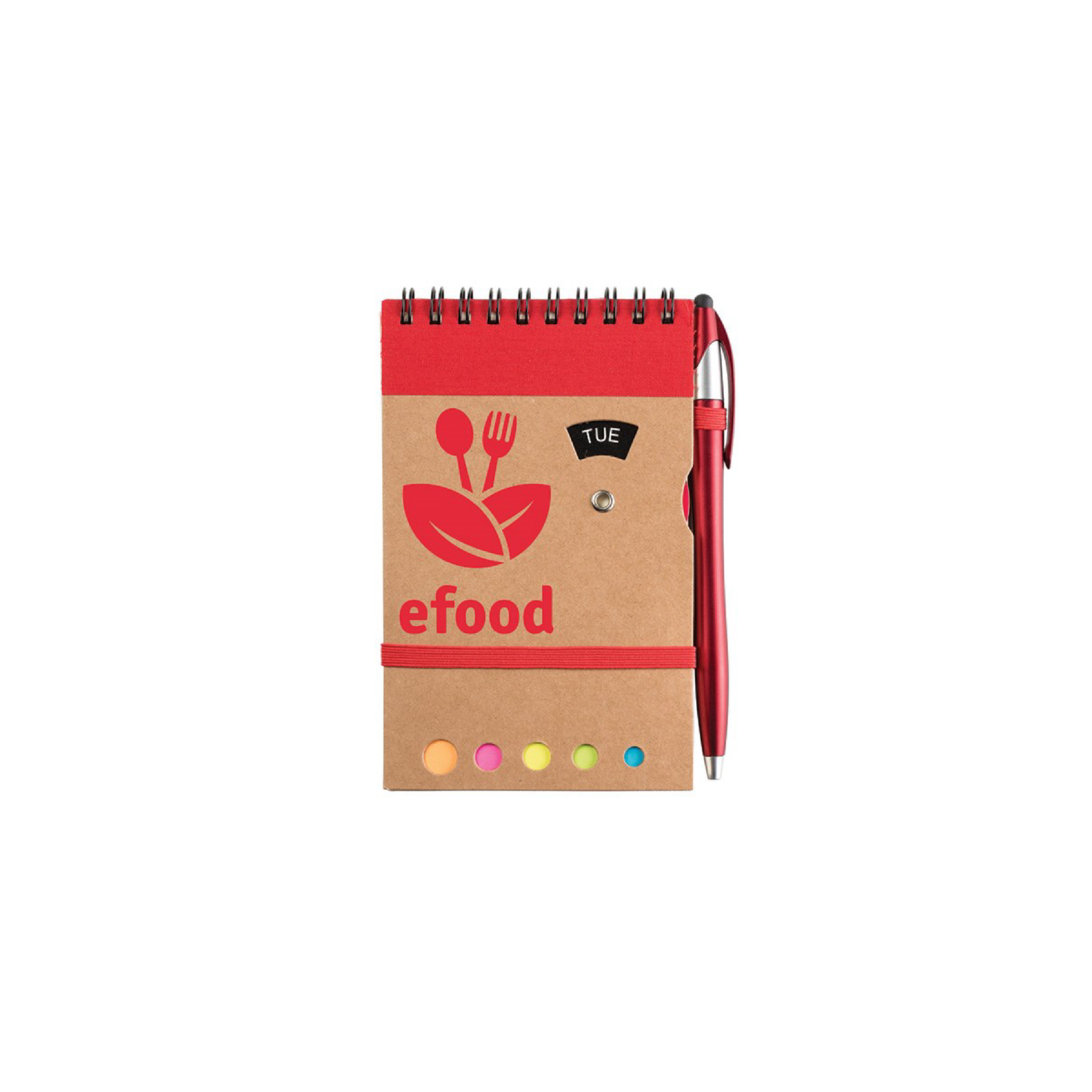 3.75 x 5.75 Cardboard Spiral Journal with Pen