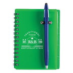 Jothaven 4.15 x 5.5 Translucent Plastic Spiral Journal with Pen