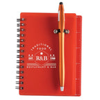 Jothaven 4.15 x 5.5 Translucent Plastic Spiral Journal with Pen