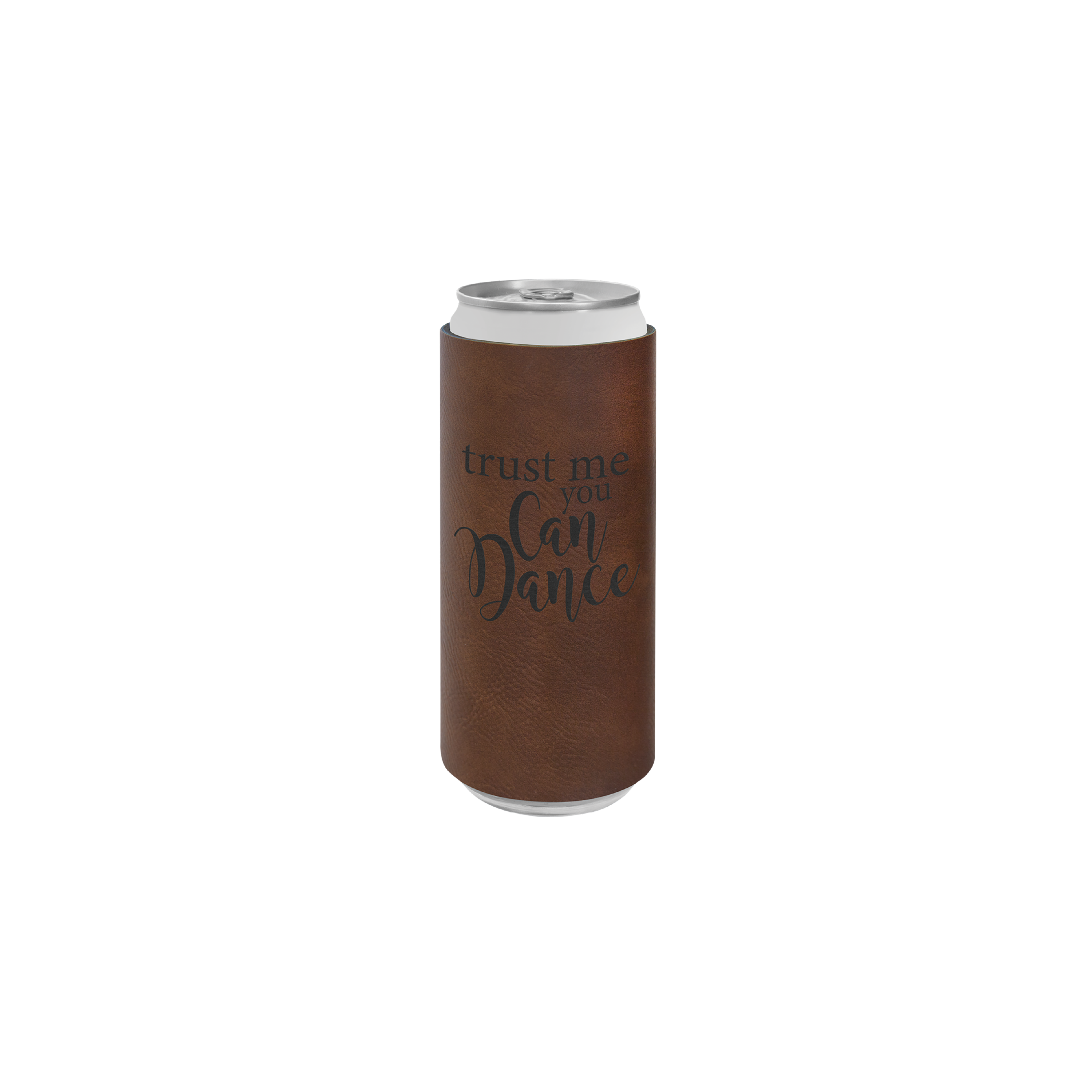 Bamboo Laserable Leatherette Slim Beverage Holder