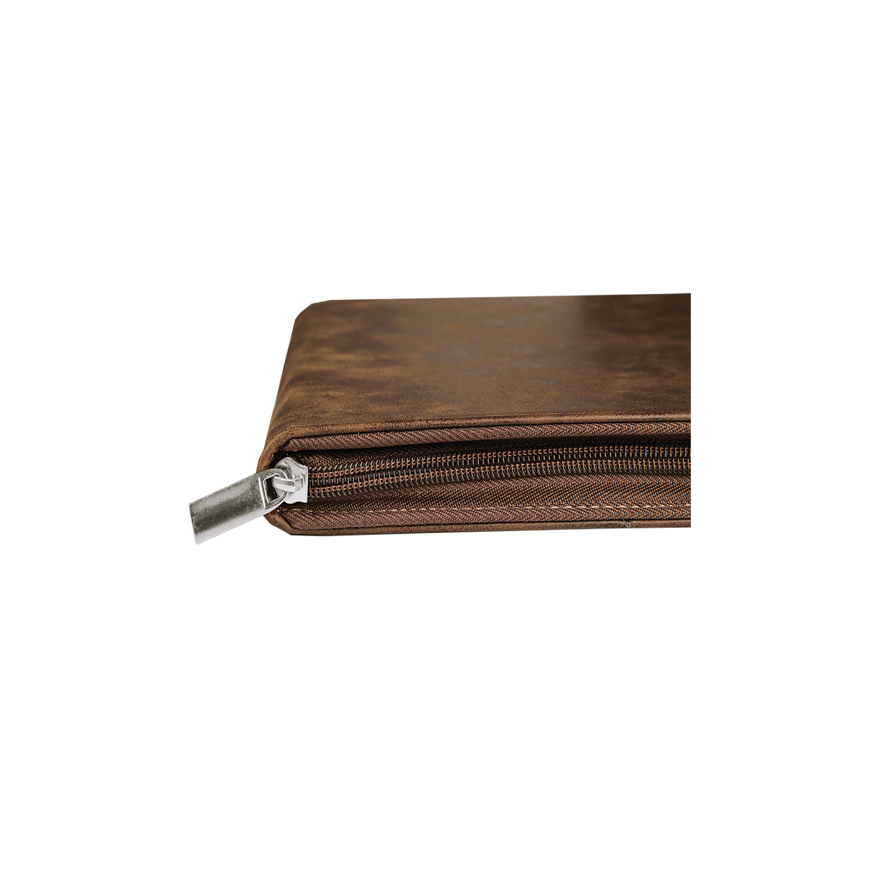 Zipper Laserable Leatherette Portfolio with Notepad