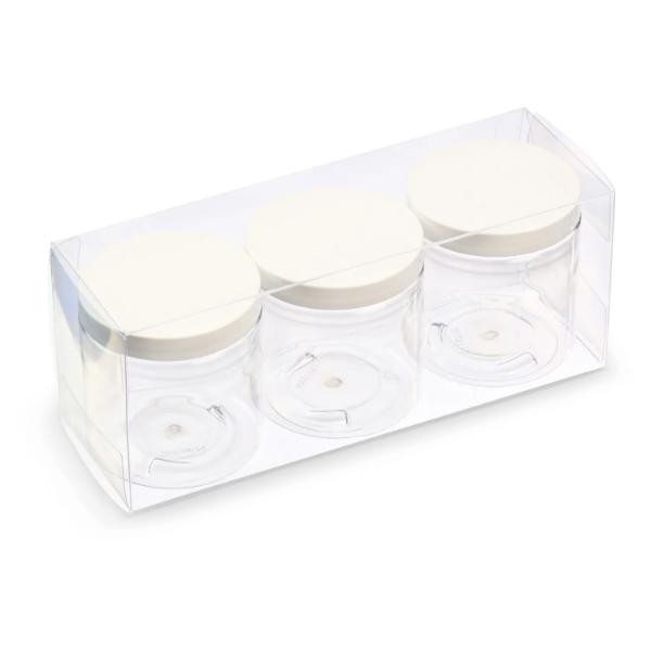 4 oz Personalized Party Trio - 3 Empty Jars with Printed Lids