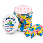 CUSTOM CANDY JAR! 8oz Customized Candy Jar- Upload Your Design & Pick Your Candy!