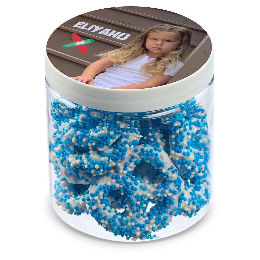 8 oz Jar of Chocolate Covered Mini Pretzels