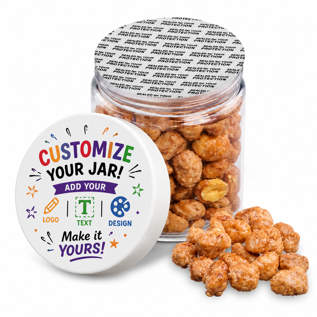 CUSTOM CANDY JAR! 8oz Customized Candy Jar- Upload Your Design & Pick Your Candy!