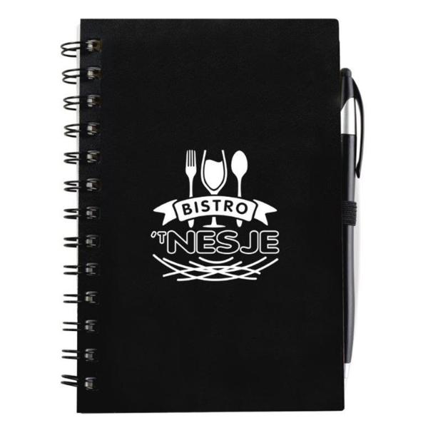 5.5 x 7 Plastic Spiral Journal with Pen