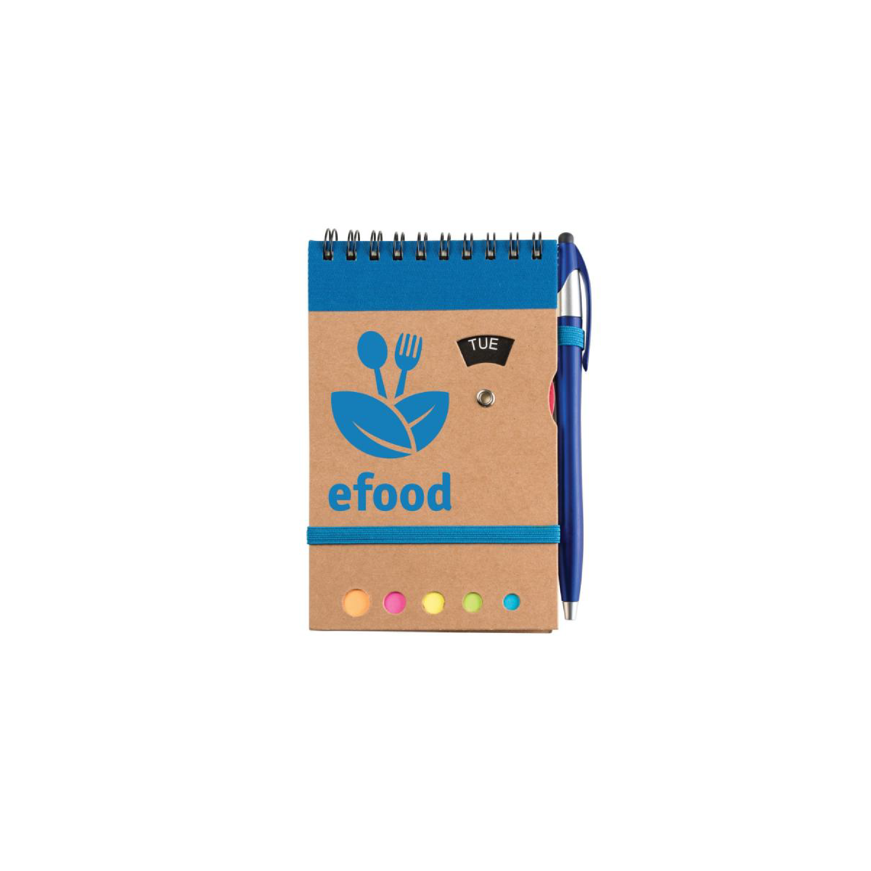 3.75 x 5.75 Cardboard Spiral Journal with Pen