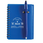 Jothaven 4.15 x 5.5 Translucent Plastic Spiral Journal with Pen