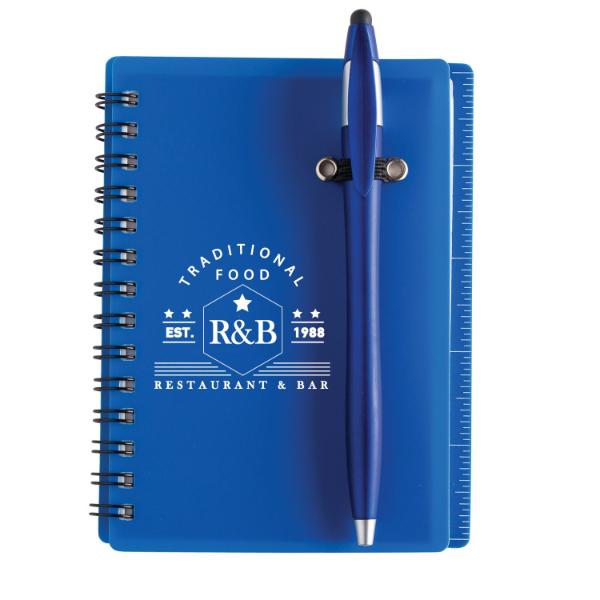 Jothaven 4.15 x 5.5 Translucent Plastic Spiral Journal with Pen