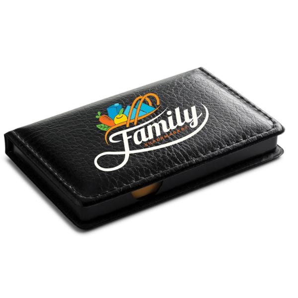 Leatherette Flip-Top Calendar Box with Sticky