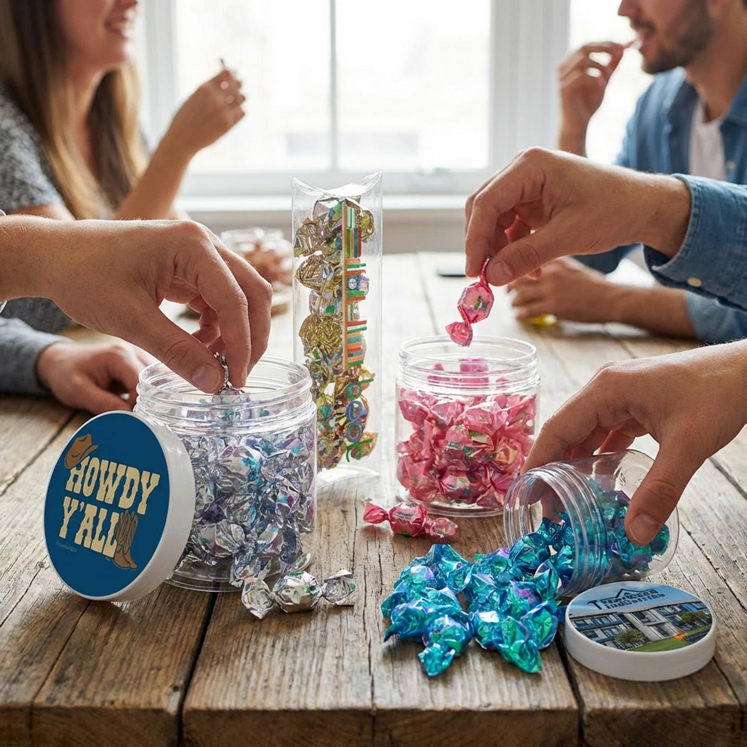 CUSTOM CANDY JAR! 8oz Customized Candy Jar- Upload Your Design & Pick Your Candy!