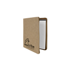 Zipper Laserable Leatherette Portfolio with Notepad