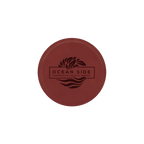 4" Round Laserable Leatherette Coaster