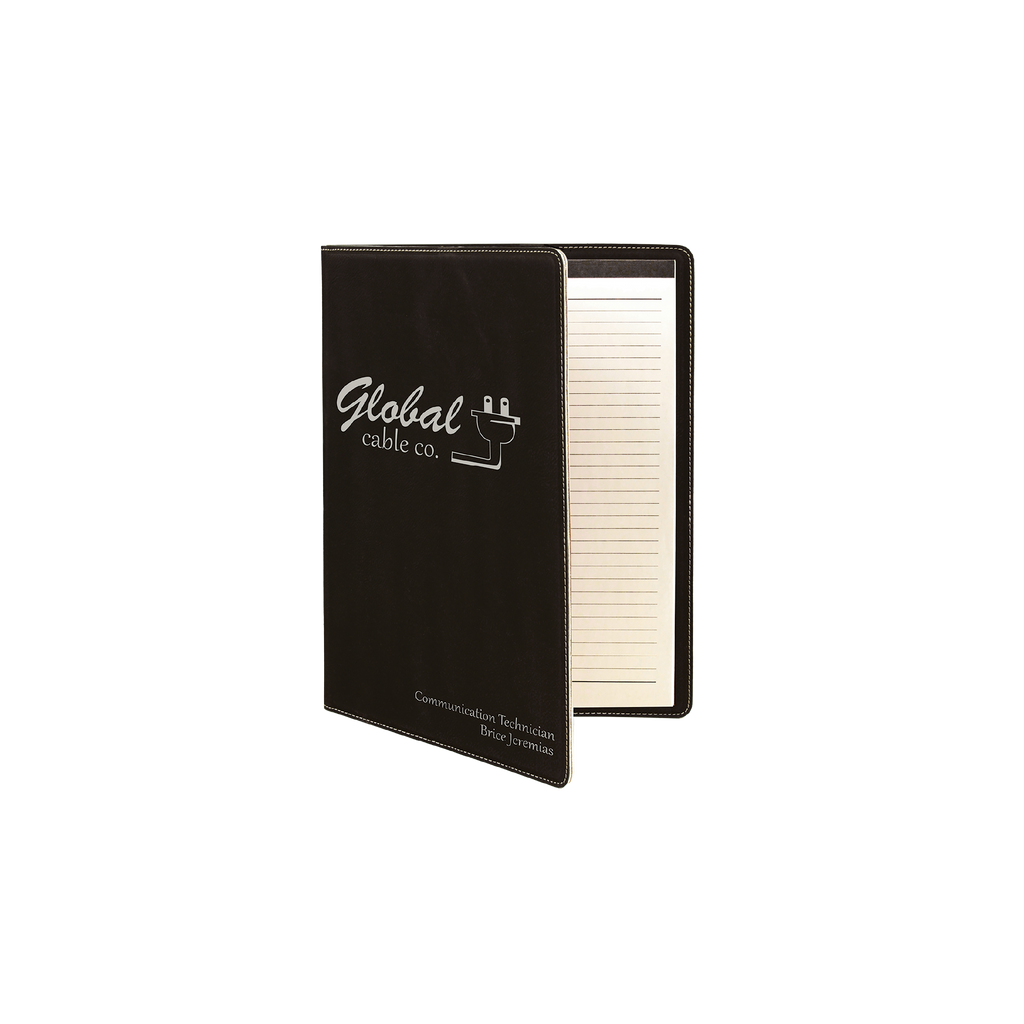 Laserable Leatherette Portfolio with Notepad