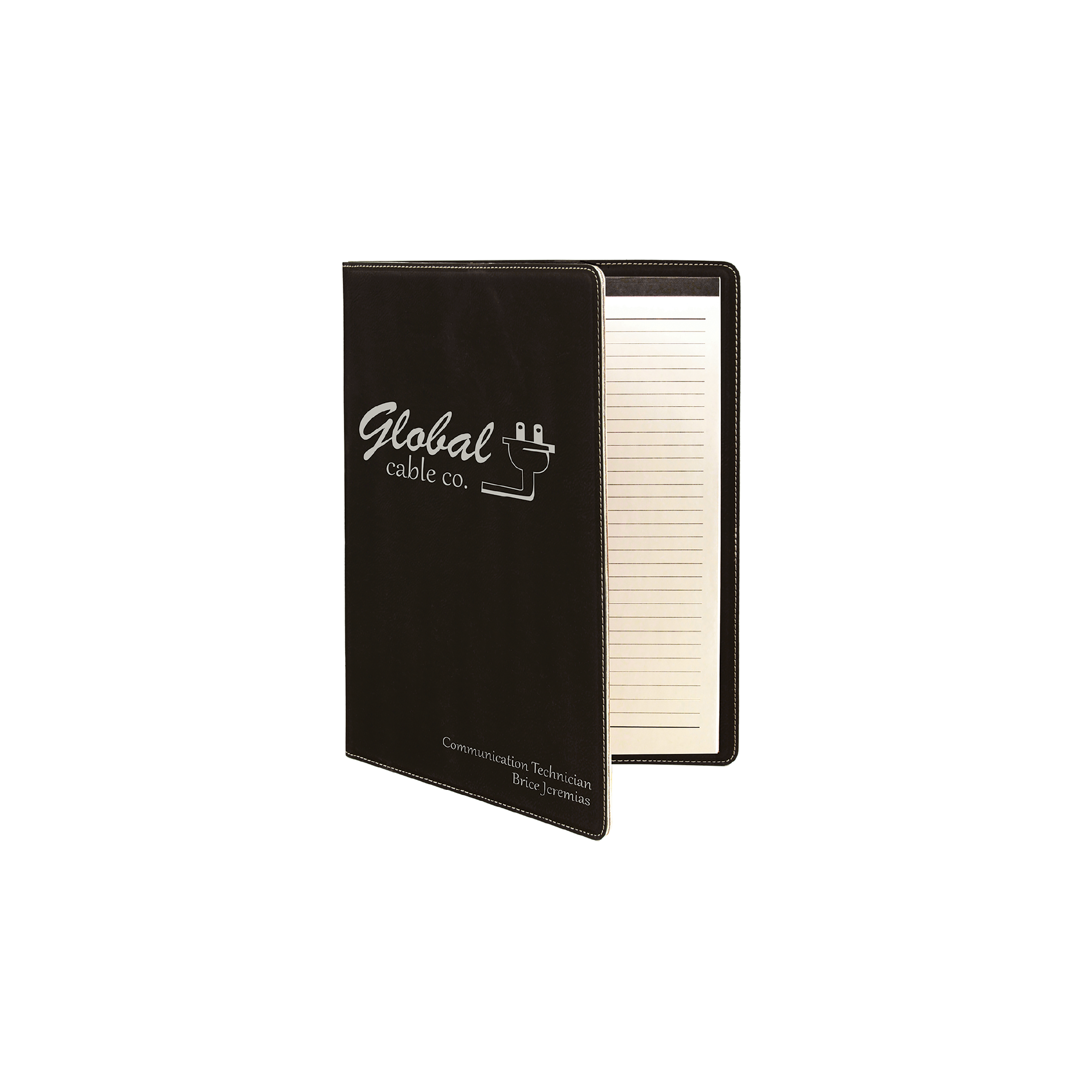 Laserable Leatherette Portfolio with Notepad