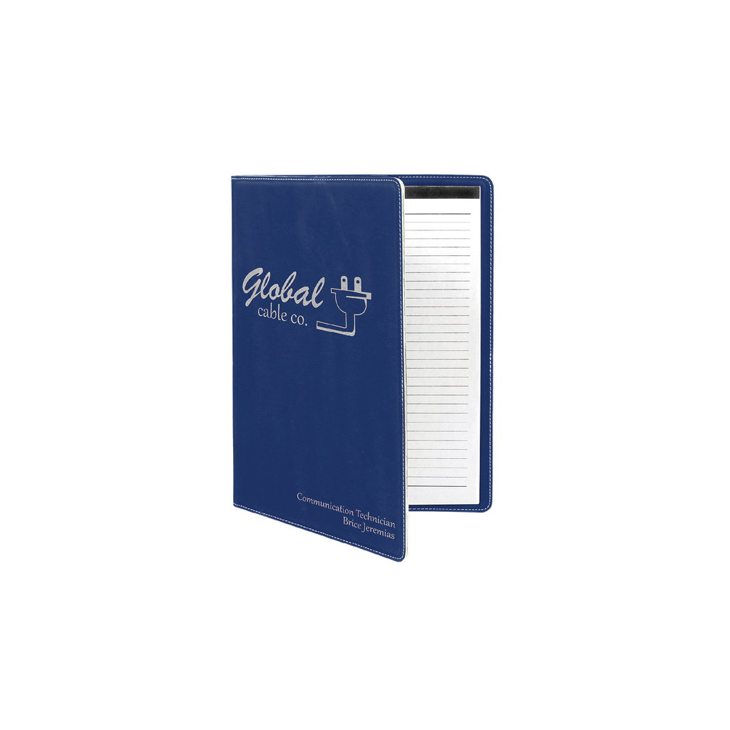 Laserable Leatherette Portfolio with Notepad