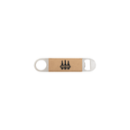 1 1/2" x 7" Bamboo Laserable Leatherette Bottle Opener