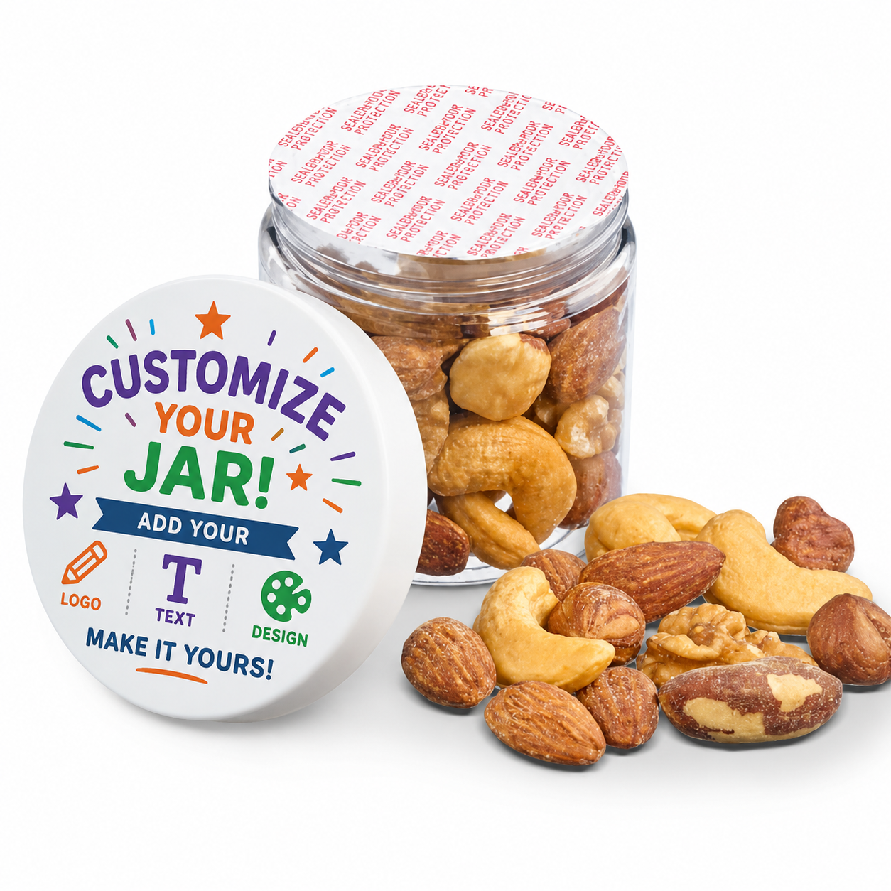 CUSTOM CANDY JAR! 8oz Customized Candy Jar- Upload Your Design & Pick Your Candy!