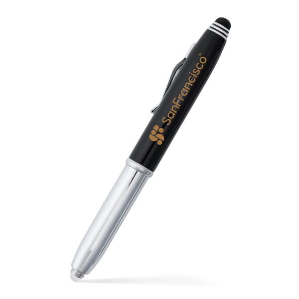 Flashlight and Stylus Metal Pen