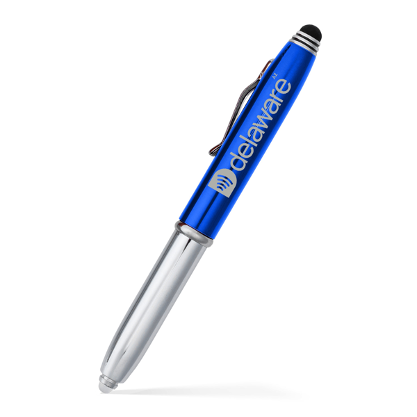 Flashlight and Stylus Metal Pen